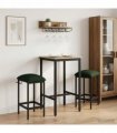 vidaXL Bar Stool 2 pcs Dark Green 40 x 32 x 64 cm Engineered Wood