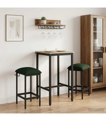 vidaXL Bar Stool 2 pcs Dark Green 40 x 32 x 64 cm Engineered Wood
