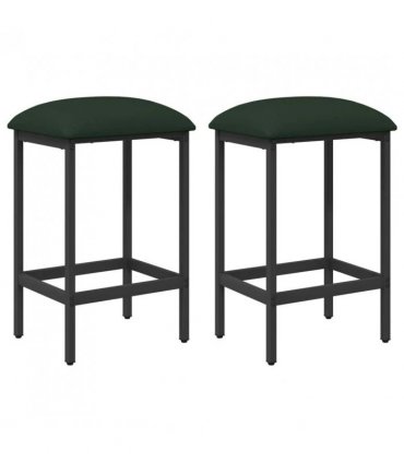 vidaXL Bar Stool 2 pcs Dark Green 40 x 32 x 64 cm Engineered Wood