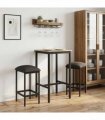 vidaXL Bar Stool 2 pcs Dark Grey 40 x 32 x 74 cm Engineered Wood