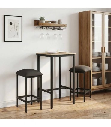 vidaXL Bar Stool 2 pcs Dark Grey 40 x 32 x 74 cm Engineered Wood