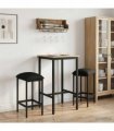 vidaXL Bar Stool 2 pcs Black 40 x 32 x 74 cm Engineered Wood