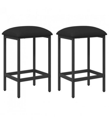 vidaXL Bar Stool 2 pcs Black 40 x 32 x 74 cm Engineered Wood