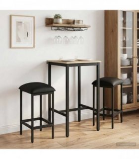vidaXL Bar Stool 2 pcs Black 40 x 32 x 64 cm Engineered Wood