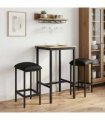 vidaXL Bar Stool 2 pcs Black 40 x 32 x 64 cm Engineered Wood