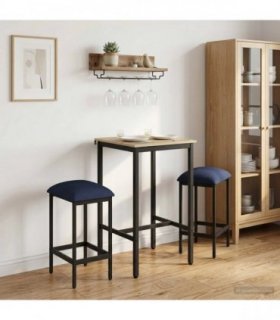 vidaXL Bar Stool 2 pcs Blue 40 x 32 x 64 cm Engineered Wood