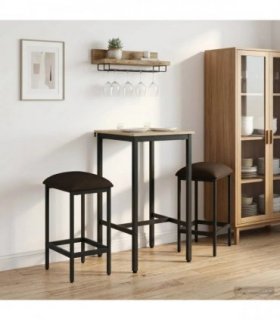 vidaXL Bar Stool 2 pcs Taupe 40 x 32 x 74 cm Engineered Wood