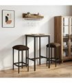 vidaXL Bar Stool 2 pcs Taupe 40 x 32 x 64 cm Engineered Wood