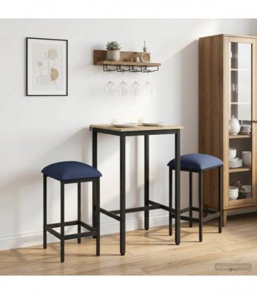 vidaXL Bar Stool 2 pcs Blue 40 x 32 x 74 cm Engineered Wood