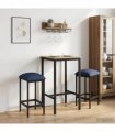 vidaXL Bar Stool 2 pcs Blue 40 x 32 x 74 cm Engineered Wood