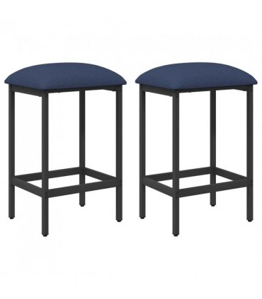vidaXL Bar Stool 2 pcs Blue 40 x 32 x 74 cm Engineered Wood