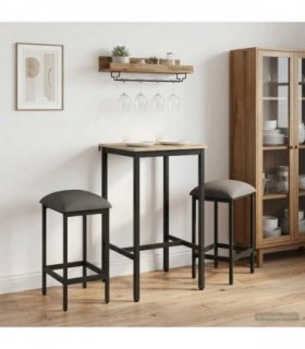vidaXL Bar Stool 2 pcs Light Grey 40 x 32 x 74 cm Engineered Wood