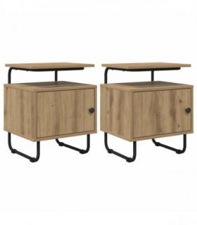 vidaXL Bedside Cabinet 2 pcs Artisan Oak 40 x 36.5 x 50 cm — V0672281574