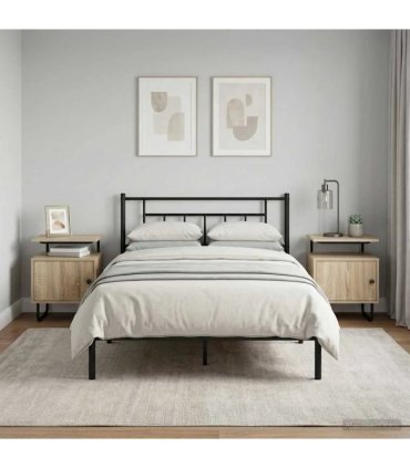vidaXL Bedside Cabinet 2 pcs Sonoma Oak 40 x 36.5 x 50 cm — V0672281577