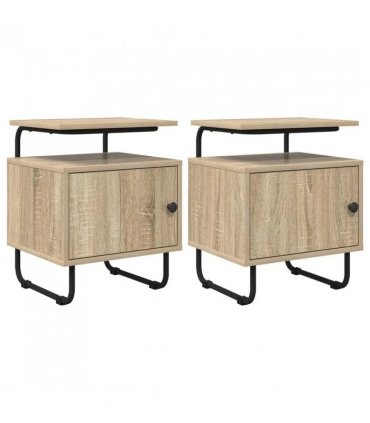 vidaXL Bedside Cabinet 2 pcs Sonoma Oak 40 x 36.5 x 50 cm — V0672281577