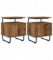 vidaXL Bedside Cabinet 2 pcs Old Wood 40 x 36.5 x 50 cm — V0672281580