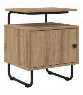vidaXL Bedside Cabinet Artisan Oak 40 x 36.5 x 50 cm Engineered Wood — V0672281585