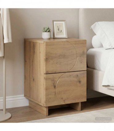 vidaXL Bedside Cabinet Artisan Oak 33.5 x 34.5 x 50 cm Engineered Wood