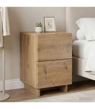 vidaXL Bedside Cabinet Artisan Oak 33.5 x 34.5 x 50 cm Engineered Wood