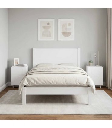 vidaXL Bedside Cabinet 2 pcs White 33.5 x 34.5 x 50 cm Engineered Wood