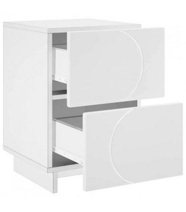 vidaXL Bedside Cabinet 2 pcs White 33.5 x 34.5 x 50 cm Engineered Wood