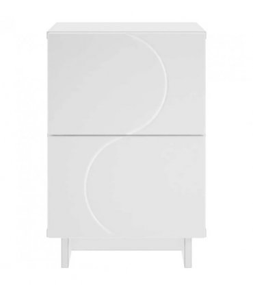 vidaXL Bedside Cabinet 2 pcs White 33.5 x 34.5 x 50 cm Engineered Wood