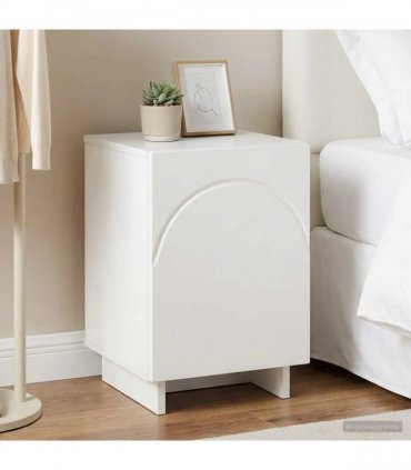 vidaXL Bedside Cabinet White 33.5 x 34.5 x 50 cm Engineered Wood