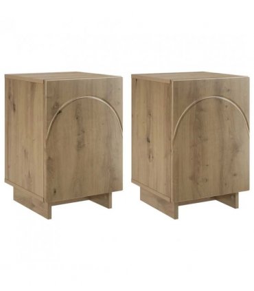 vidaXL Bedside Cabinet 2 pcs Artisan Oak 33.5 x 34.5 x 50 cm — V0672281818