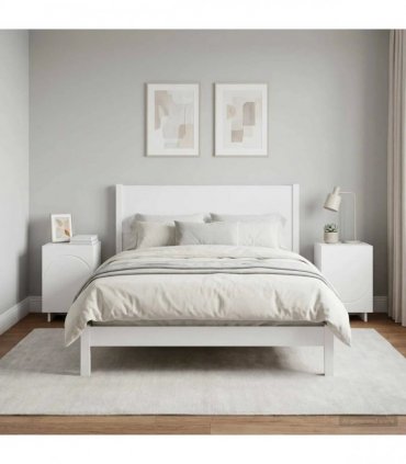 vidaXL Bedside Cabinet 2 pcs White 33.5 x 34.5 x 50 cm Engineered Wood — V0672281819