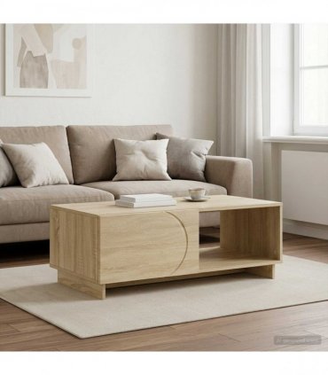 vidaXL Coffee Table Sonoma Oak 95 x 50.5 x 35 cm Engineered Wood