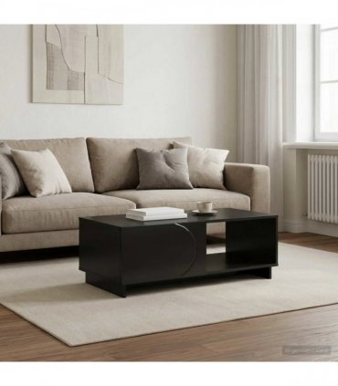 vidaXL Coffee Table Black 95 x 50.5 x 35 cm Engineered Wood