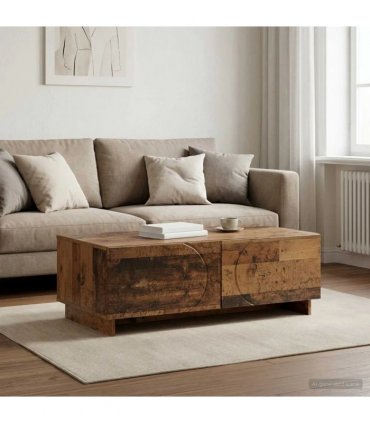 vidaXL Coffee Table Old Wood 102 x 50.5 x 35 cm Engineered Wood