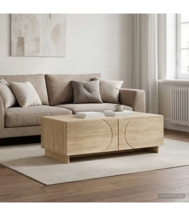 vidaXL Coffee Table Sonoma Oak 102 x 50.5 x 35 cm Engineered Wood