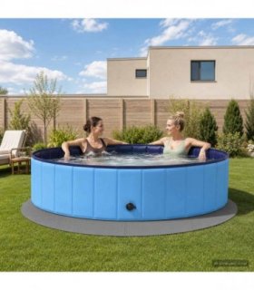 vidaXL Pool Ground Mat 16 pcs Ø 235 cm Round EVA Foam Grey