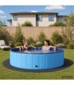 vidaXL Pool Ground Mat 16 pcs Ø 235 cm Round EVA Foam Black