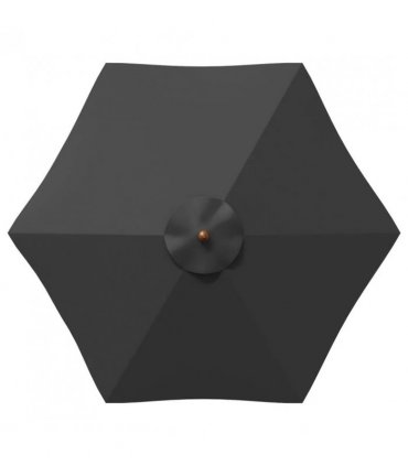 vidaXL Garden Parasol Ø 210 x 237 cm Solid Eucalyptus Wood Anthracite