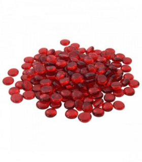 vidaXL Glass Nugget 17-19 mm Scarlet Glass