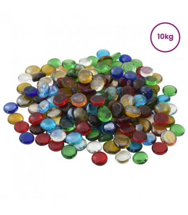 vidaXL Glass Nugget 17-19 mm Multicolour Glass — V0672281947