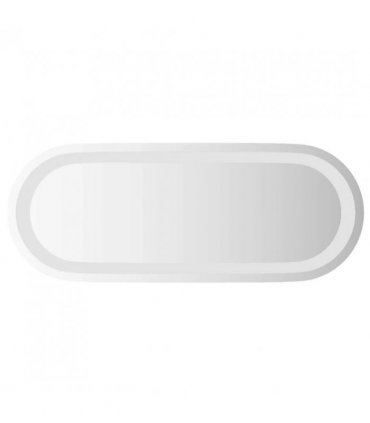 vidaXL LED Bathroom Mirror Transparent 50 x 20 cm Tempered Glass