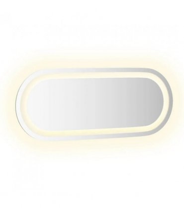 vidaXL LED Bathroom Mirror Transparent 50 x 20 cm Tempered Glass