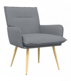 vidaXL Armchair Light Grey Fabric
