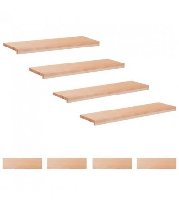 vidaXL Stair Treads 8 pcs 100 x 30 x 2 cm Natural Solid Beech Wood