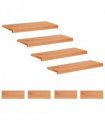vidaXL Stair Treads 8 pcs 80 x 25 x 2 cm Varnish Solid Beech Wood