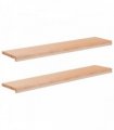 vidaXL Stair Treads 2 pcs 110 x 25 x 2 cm Natural Solid Beech Wood