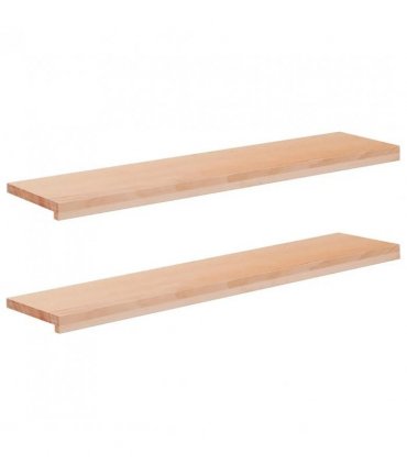 vidaXL Stair Treads 2 pcs 110 x 25 x 2 cm Natural Solid Beech Wood