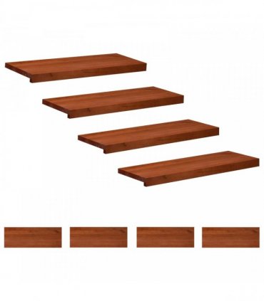 vidaXL Stair Treads 8 pcs 80 x 30 x 2 cm Brown Solid Beech Wood