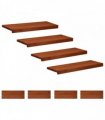 vidaXL Stair Treads 8 pcs 80 x 30 x 2 cm Brown Solid Beech Wood