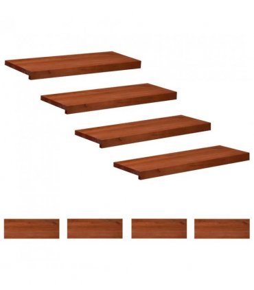 vidaXL Stair Treads 8 pcs 80 x 30 x 2 cm Brown Solid Beech Wood