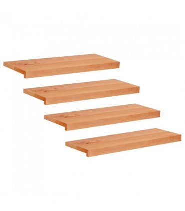 vidaXL Stair Treads 4 pcs 80 x 25 x 2 cm Varnish Solid Beech Wood