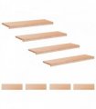 vidaXL Stair Treads 8 pcs 100 x 25 x 2 cm Natural Solid Beech Wood
